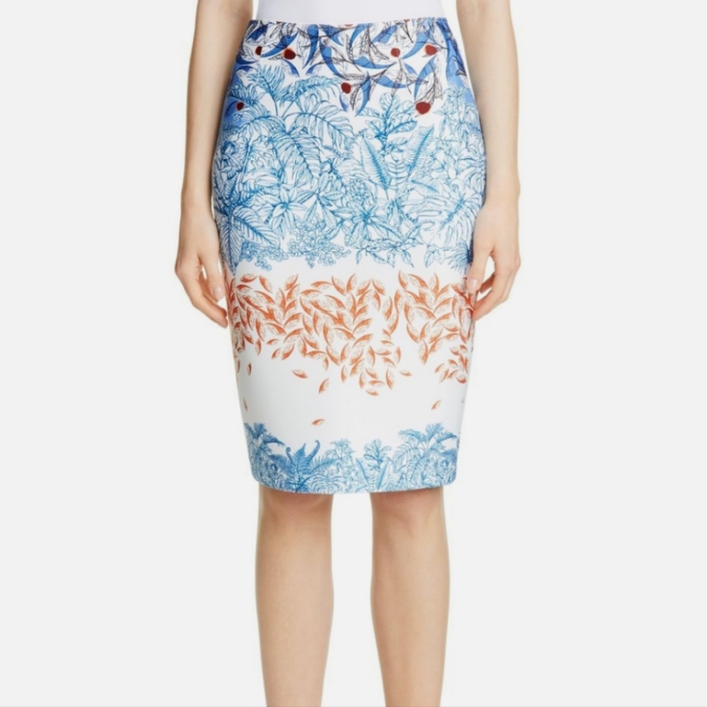 Yigal Azruel high rise printed skirt women's sz 8